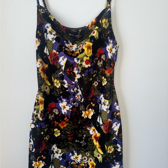 Urban Outfitters Velvet Floral Mini Dress - Picture 2 of 6